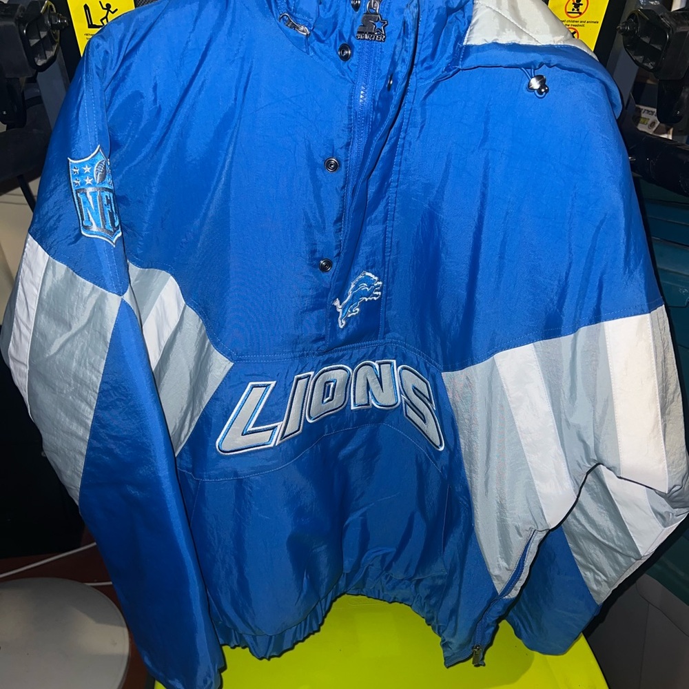 Retro NFL Lions Starter Pullover Size Medium